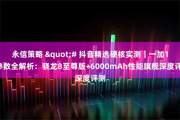 永信策略 "# 抖音精选硬核实测｜一加13参数全解析：骁龙8至尊版+6000mAh性能旗舰深度评测